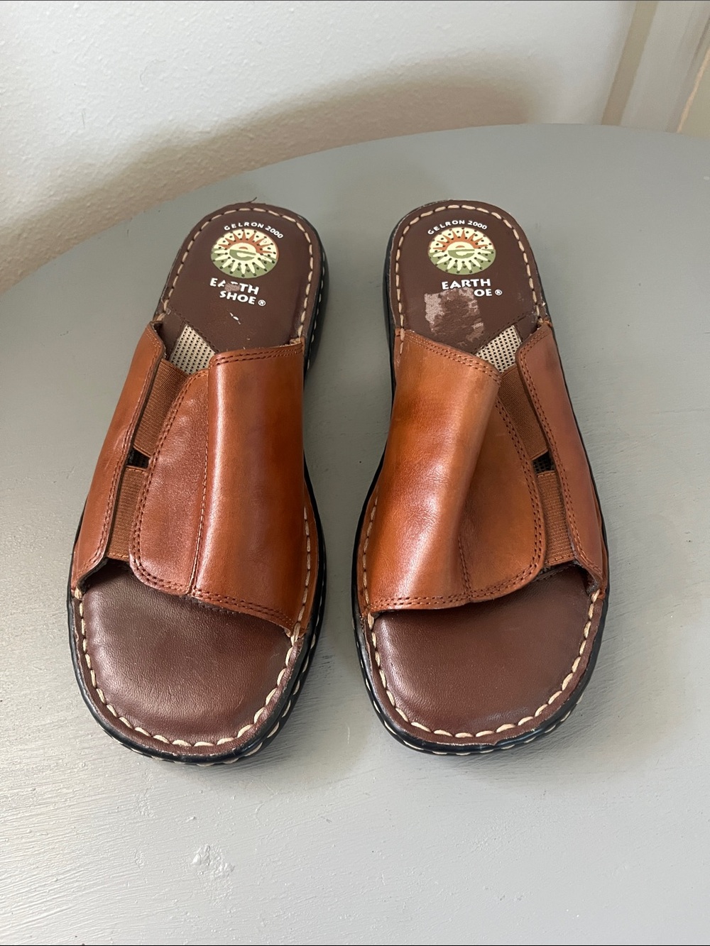 Earth Shoes | Women’s Brown Leather Slip On Sandals Size 8
